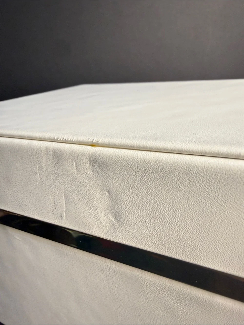 Elegant Cream jewelry Box with gold Accent - Home Organization